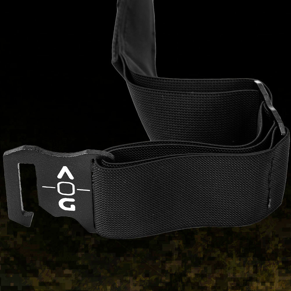 EDC Flex Carry Belt with Hook and Loop design on dark camouflage background